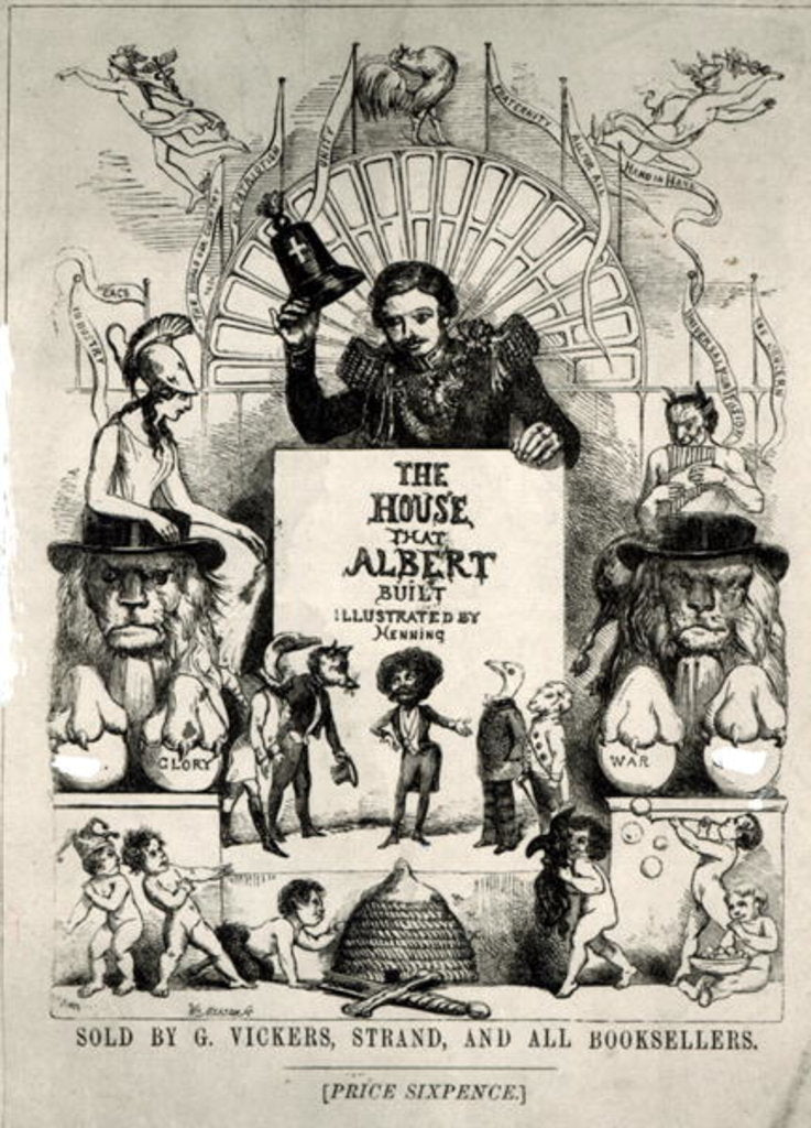 Detail of Titlepage from 'The House that Albert Built',1880 (b/w photo by Archibald Henning