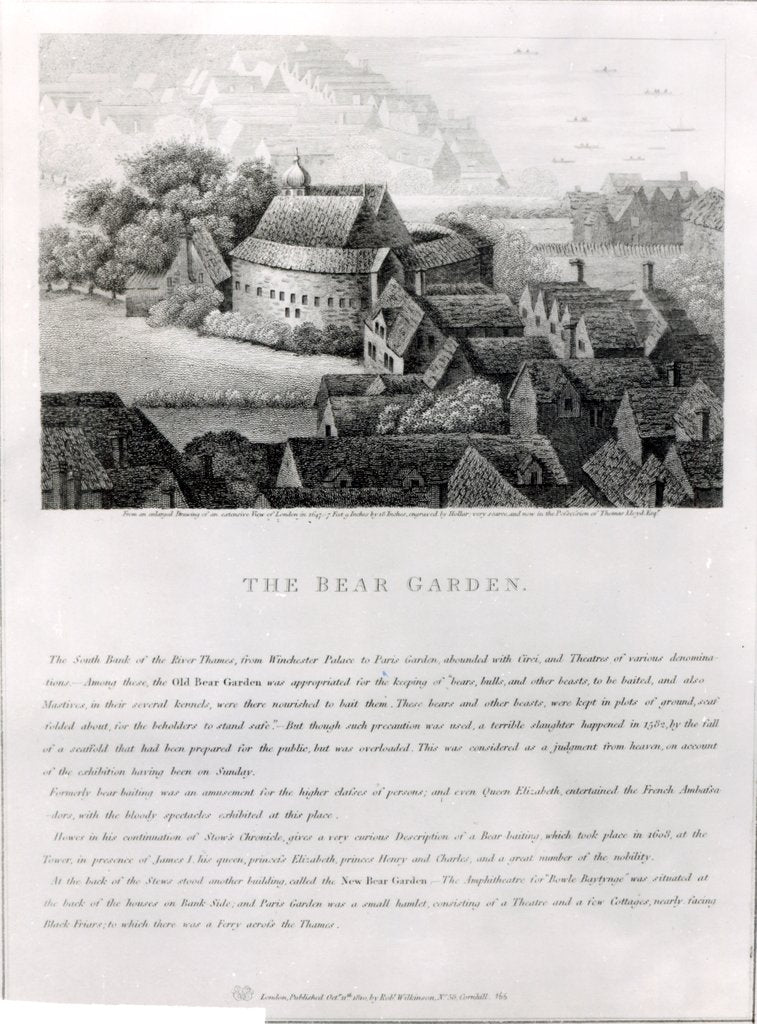 Detail of Bear Garden, 1647 by Wenceslaus Hollar