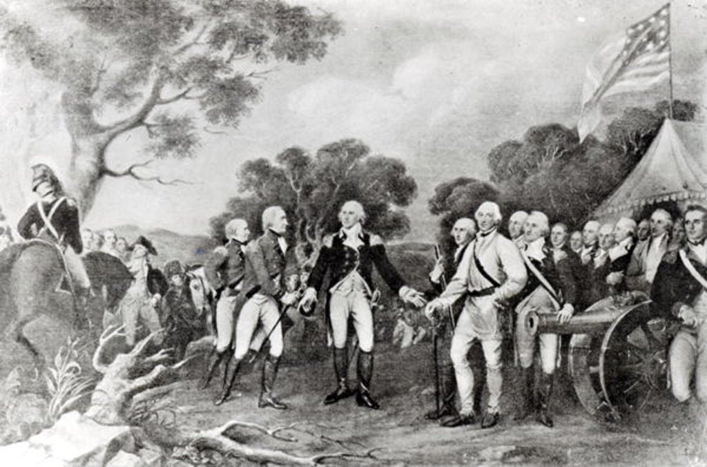 Detail of The Surrender of General Burgoyne Saratoga, New York, 17th October 1777 by American School