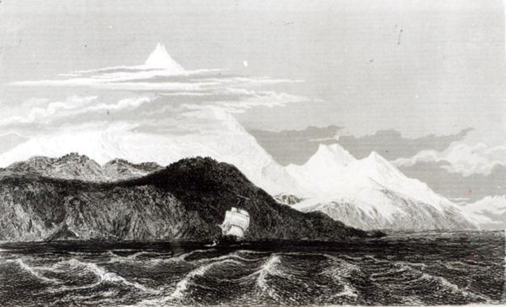 Detail of Mount Sarmiento by Conrad (after) Martens