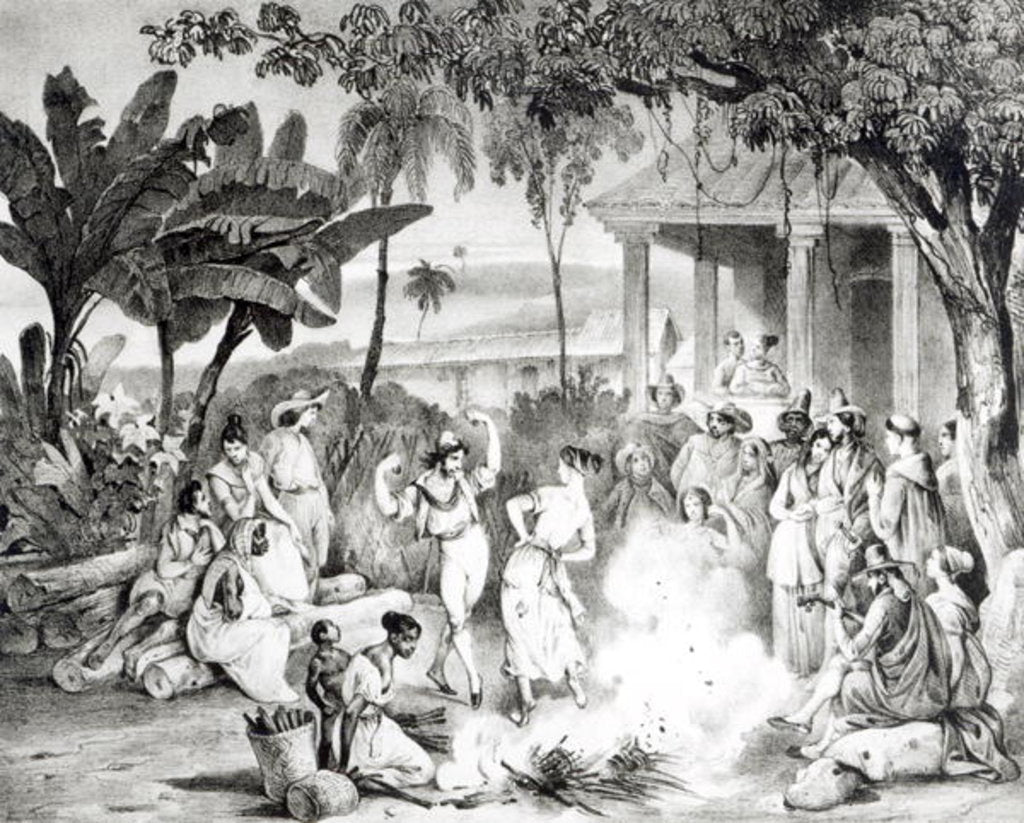 Detail of Landu Dance by Johann Moritz Rugendas