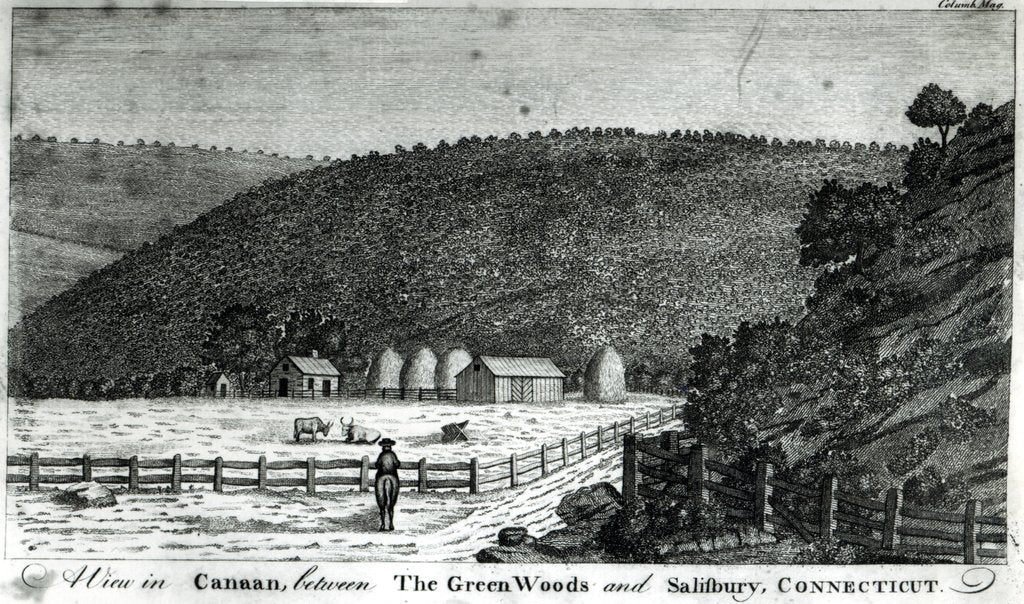 Detail of A Farm in Canaan, Connecticut by (after) American School