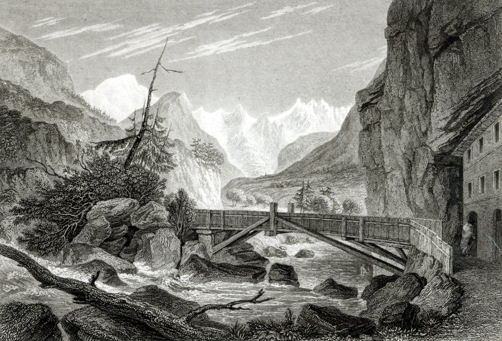 Detail of Mont Blanc from the Baths of St. Didier by William Brockedon