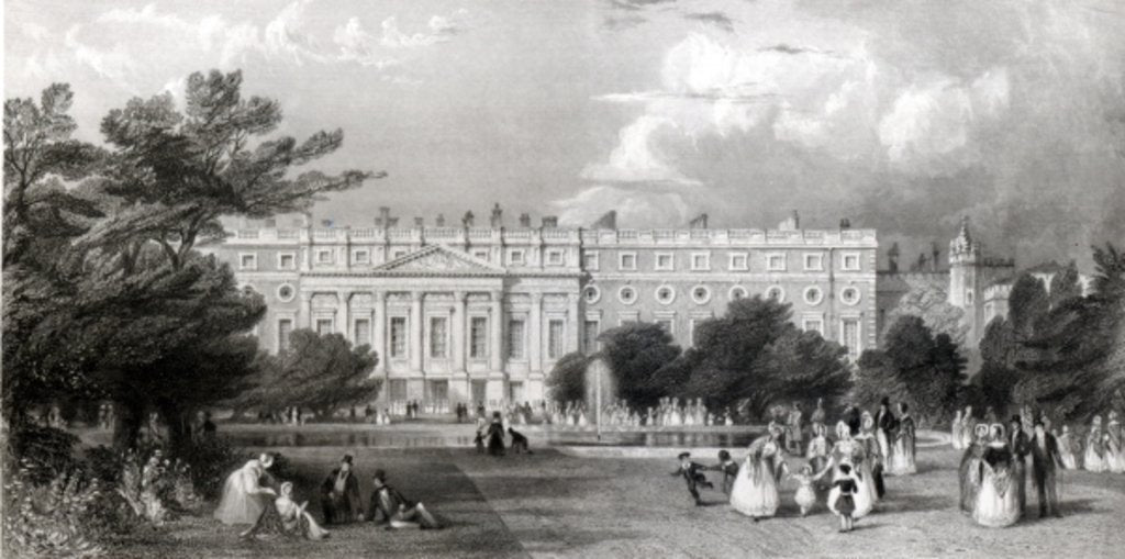 Detail of Hampton Court Palace by Thomas Allom (after)
