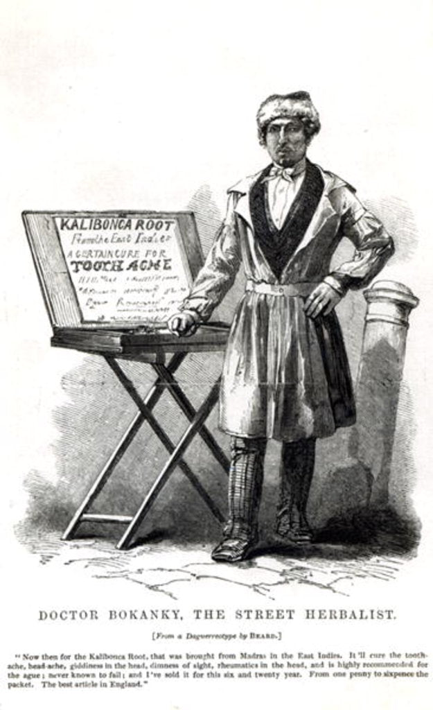 Detail of Doctor Bokanky, the street herbalist by English School