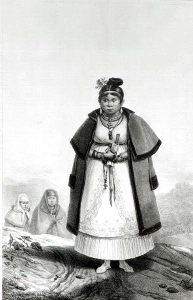 Detail of Gouaranis women going to Mass on Sunday by Jean Baptiste Debret