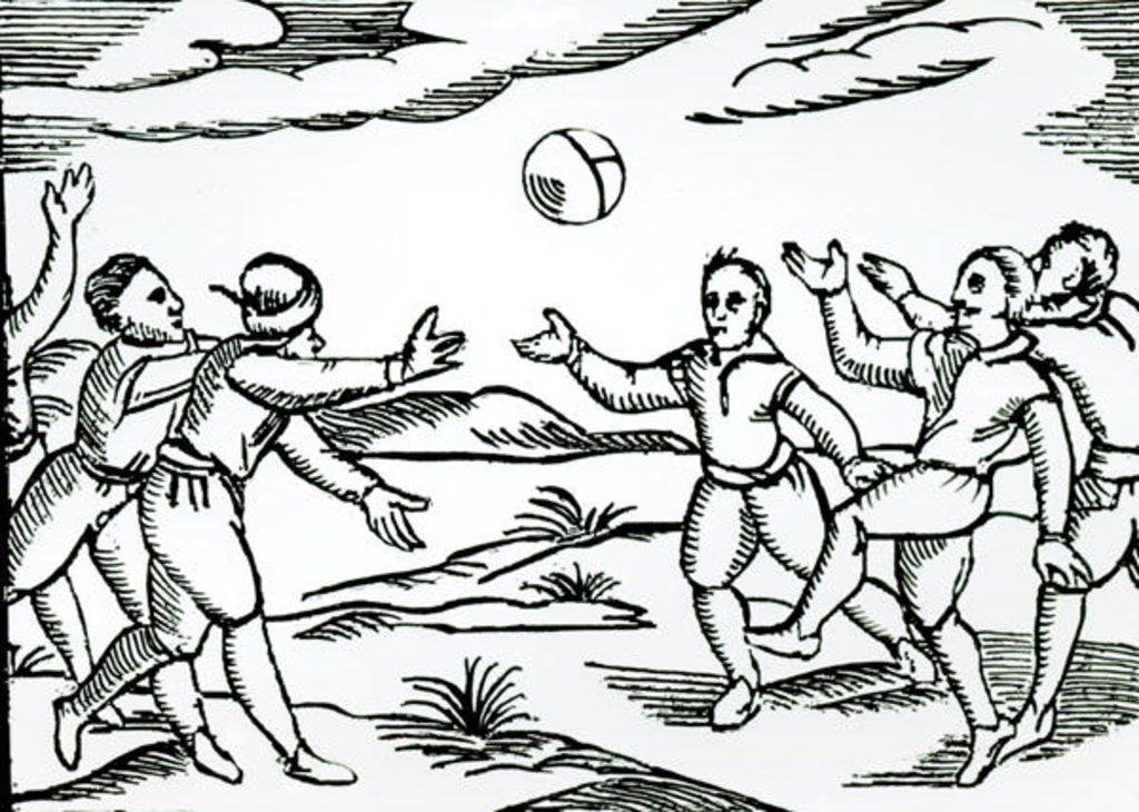 Detail of Elizabethan Football by English School