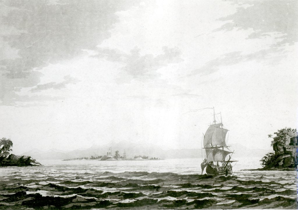 Detail of View of the Island of Tappanooly on the South West coast of Sumatra by J. (after) Wells