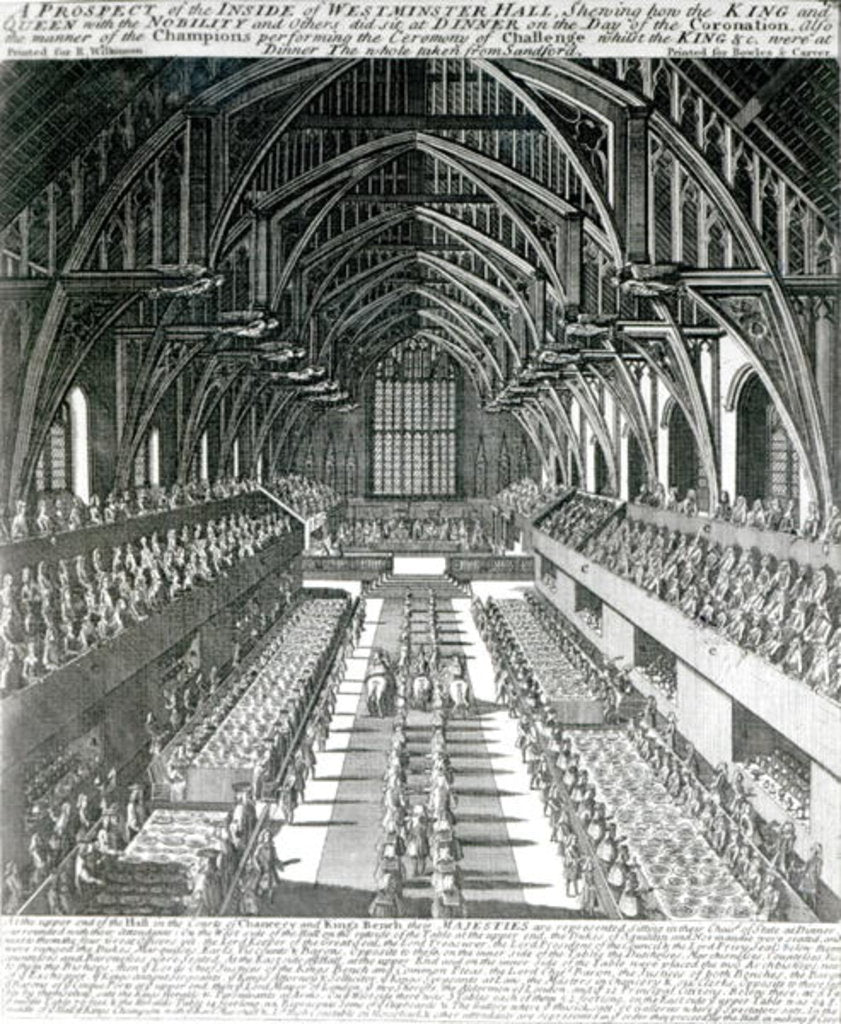 Detail of The Inside of Westminster Hall by English School