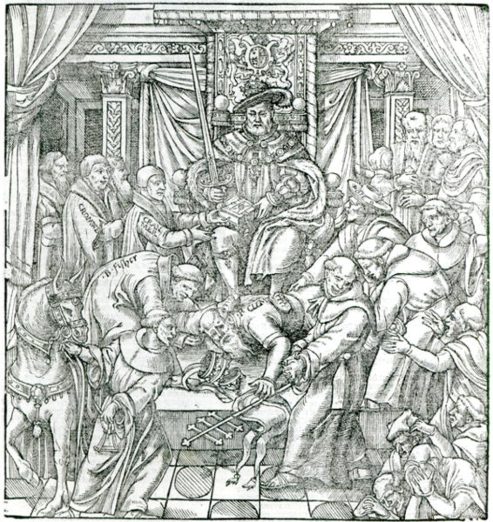 Detail of The Pope suppressed by King Henry VIII, 1534 by English School