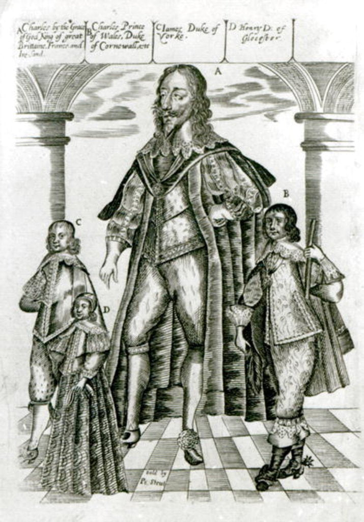 Detail of Charles I with his Children by English School