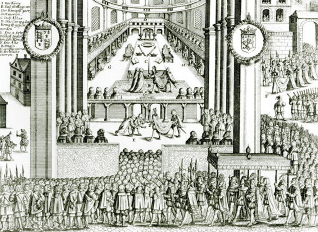 Detail of The Coronation of Charles I by German School
