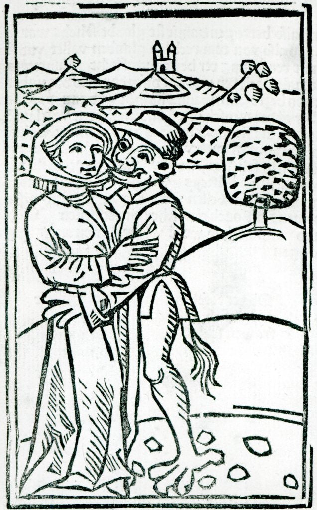 Detail of Demon Making Love to a Witch by School German