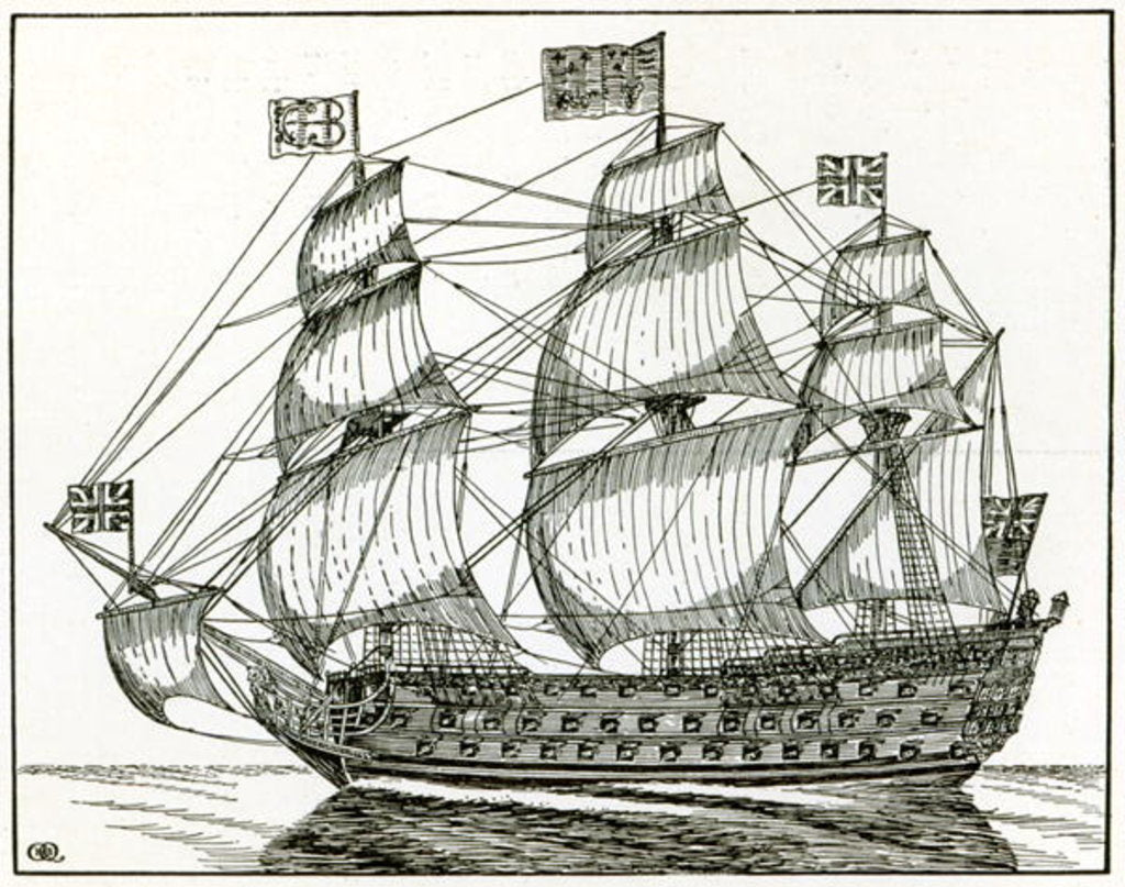 Detail of The Royal George by English School