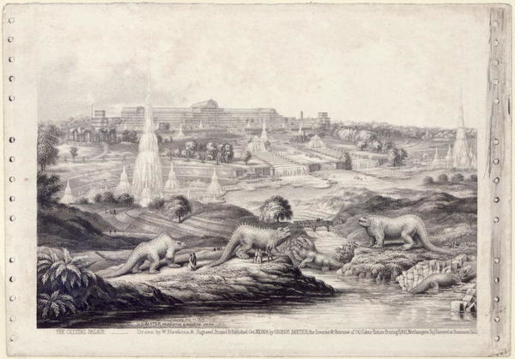 Detail of The Crystal Palace by Benjamin Waterhouse Hawkins