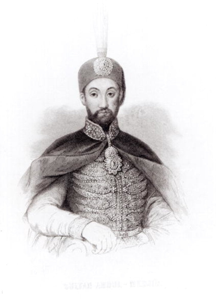 Detail of Portrait of Abdulmecit by English School