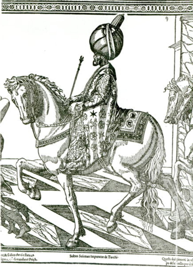 Detail of Portrait of Suleiman the Magnificent by English School