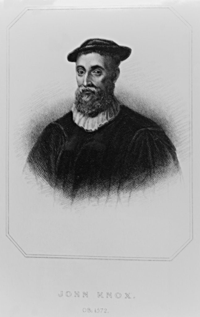 Detail of Portrait of John Knox from 'Lodge's British Portraits', 1823 by English School