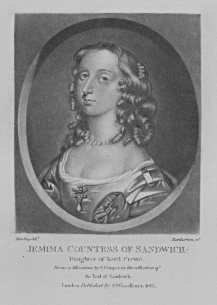 Detail of Portrait of Jemima Countess of Sandwich by English School