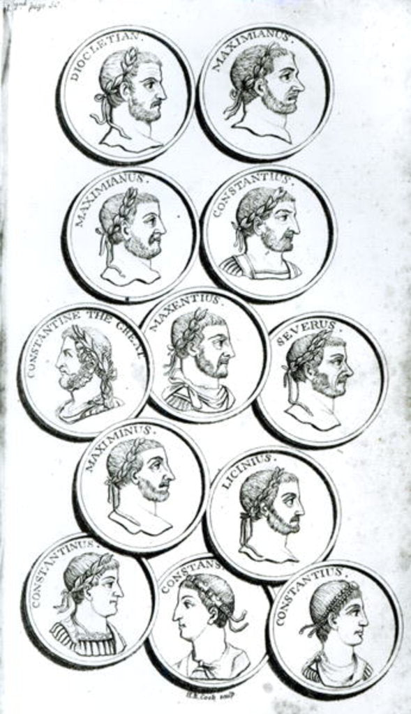 Detail of Portraits of Roman Emperors by Henry R. Cook