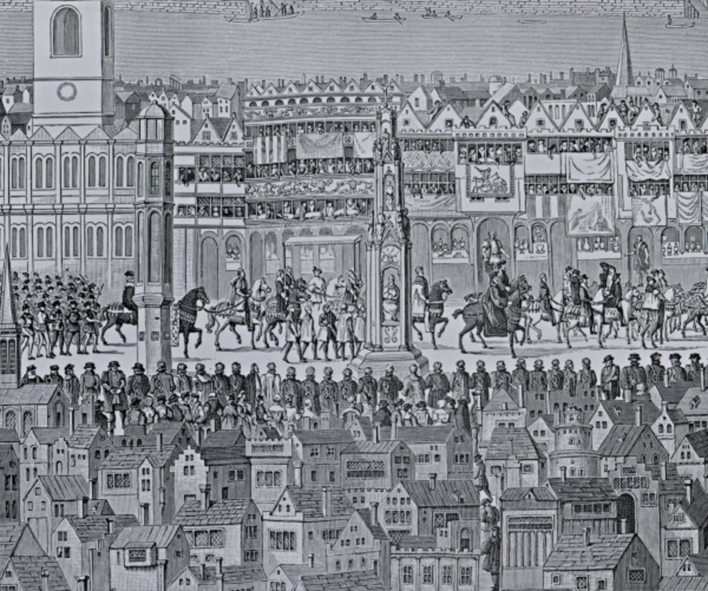 Detail of Part of the Coronation Procession of Edward VI, 1547 by English School