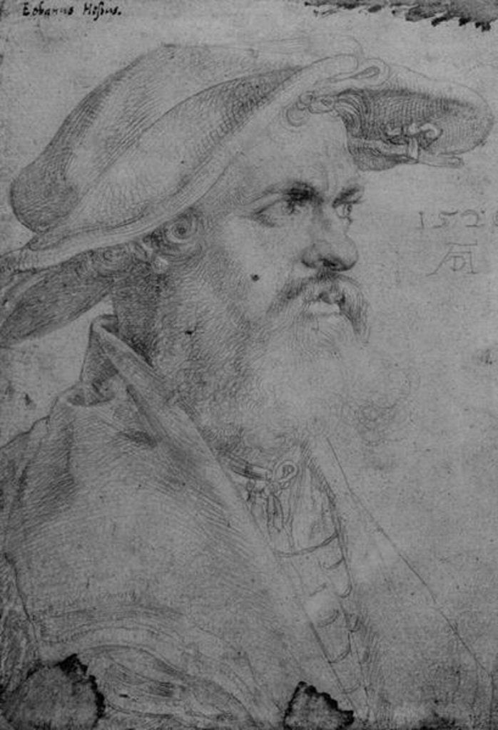 Detail of Helius Eobanus Hessus, 1526 by Albrecht Dürer or Duerer