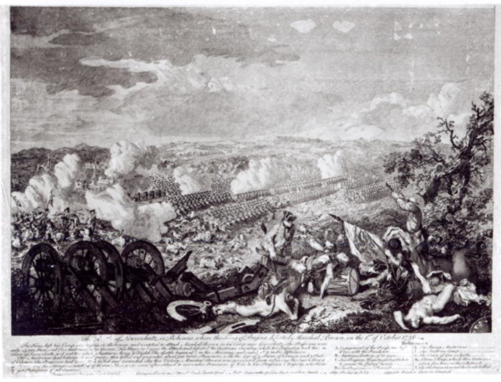 Detail of Battle of Lobositz, 1st October 1756 by English School