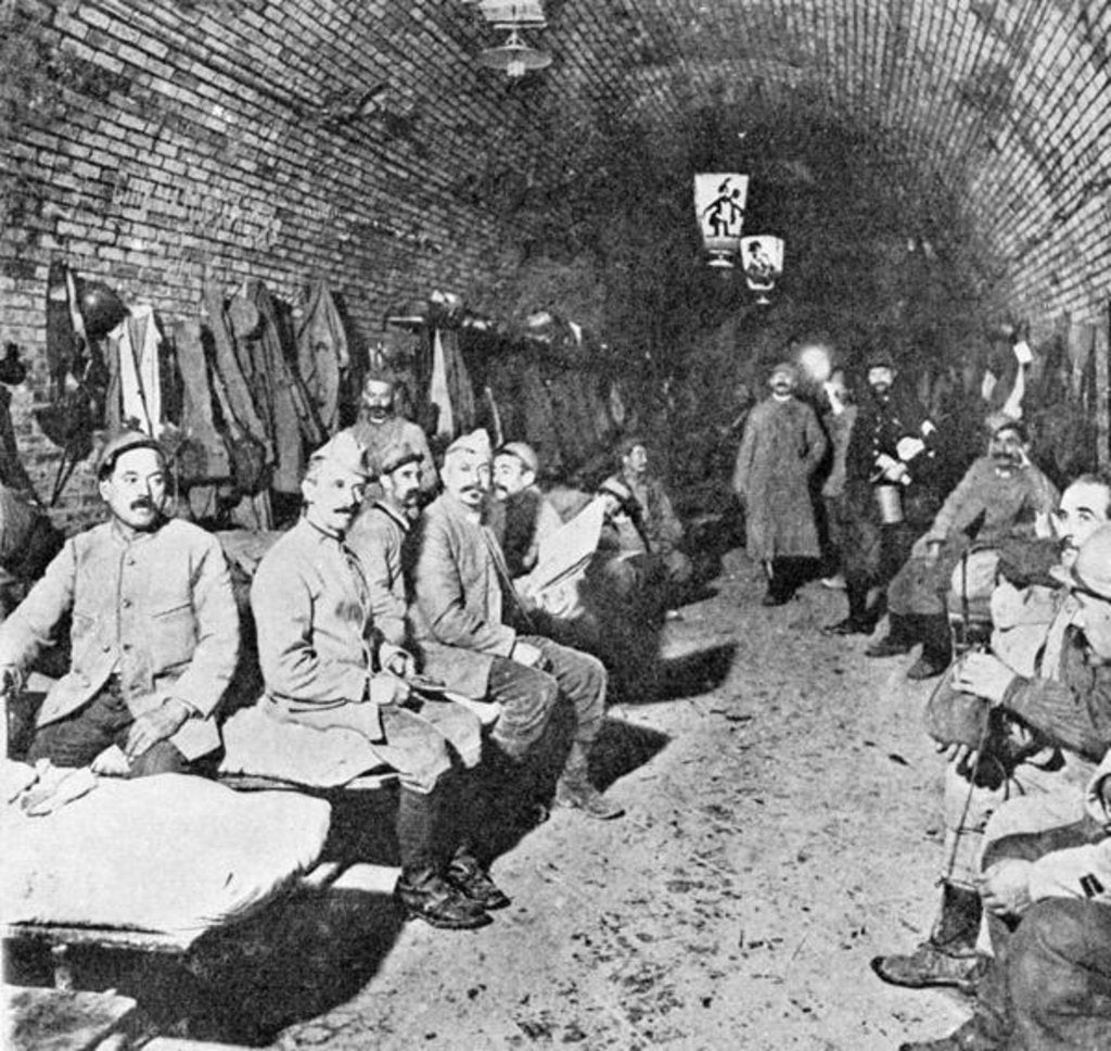 Detail of Sleeping Quarters in Douaumont Fort, c.1916 by French Photographer