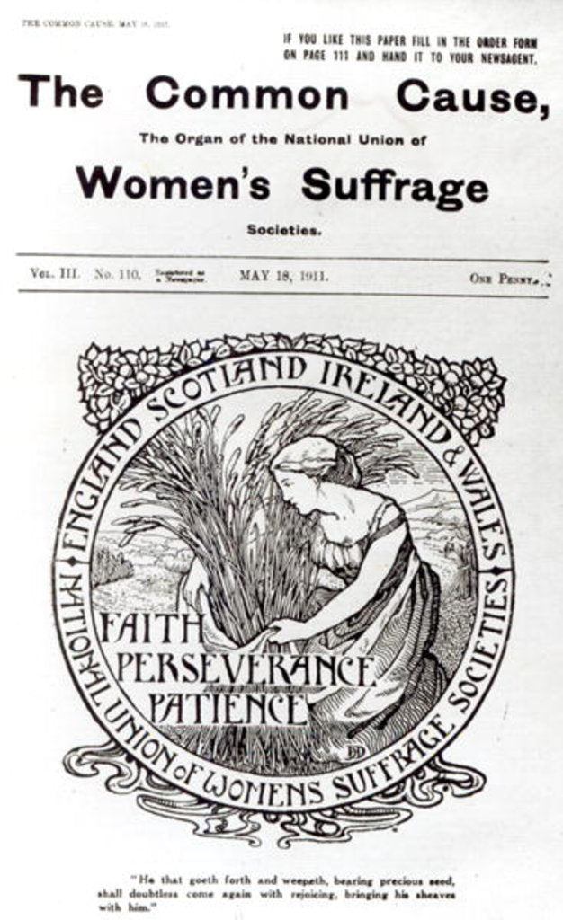 Detail of Faith, Perseverance, Patience, 1911 by English School