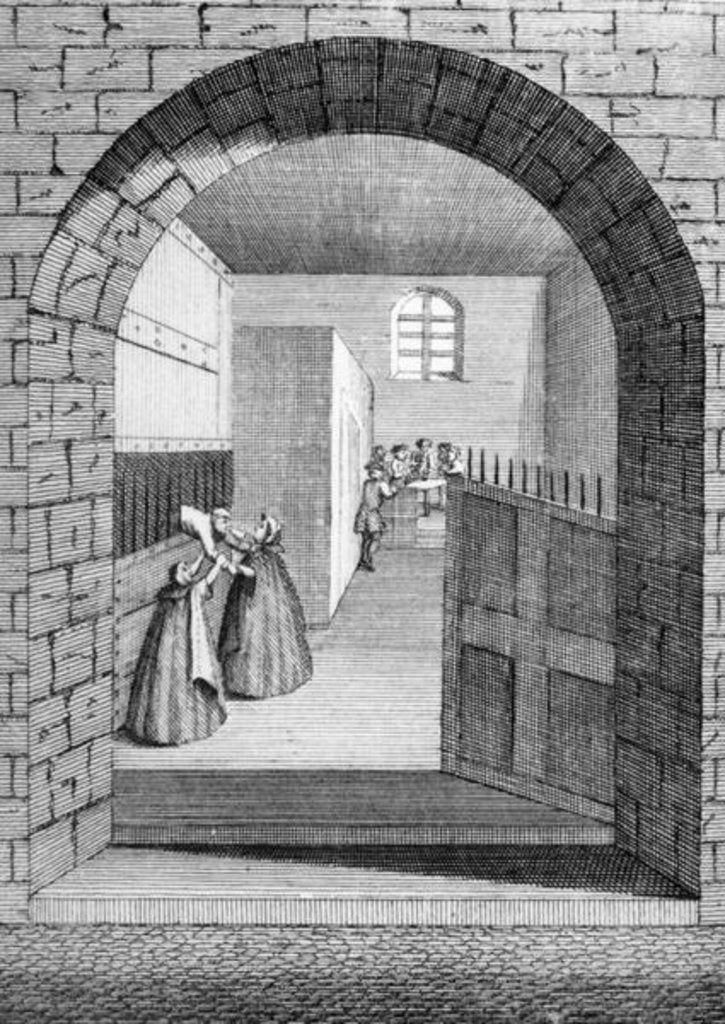 Detail of The Manner of John Shepherd's escape out of the Condemned Hole in Newgate, 1724 by English School