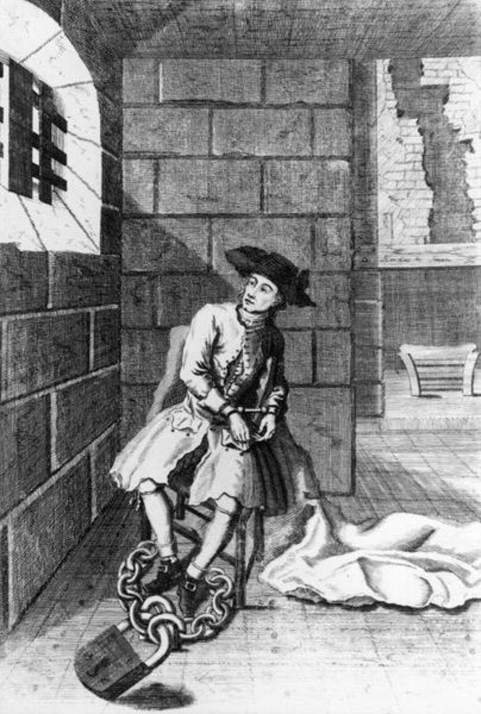 Detail of Jack Shepperd in Newgate Prison, 1724 by English School