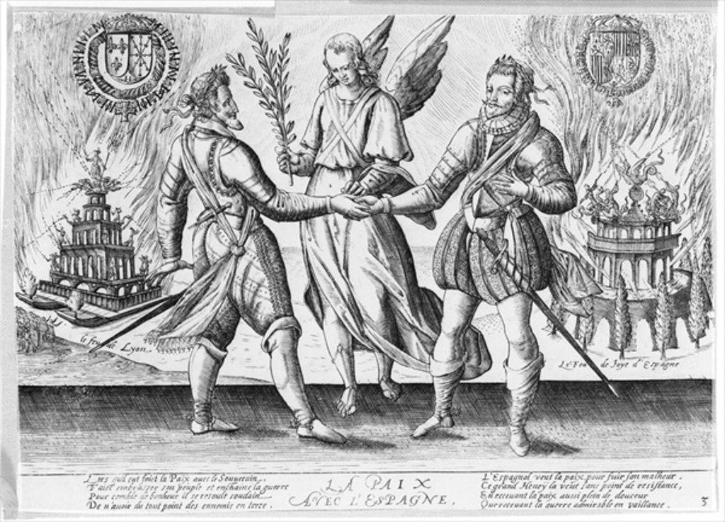 Detail of Peace with Spain, 1598 by School French