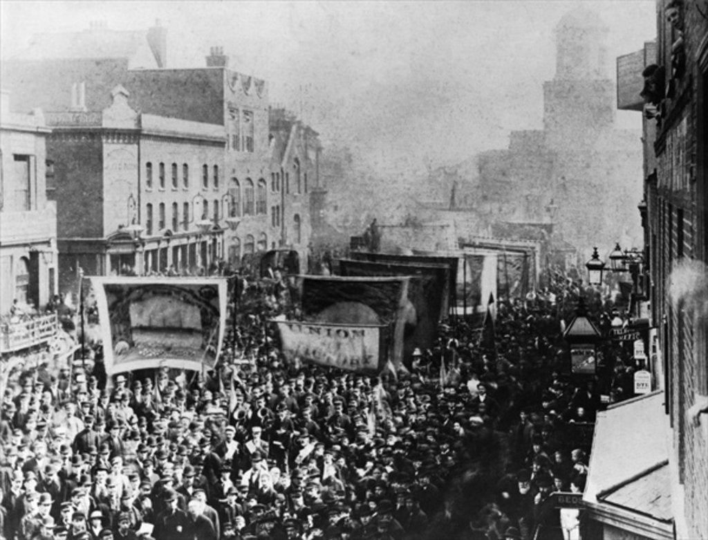 Detail of London Dock Strike, 1889 by English Photographer