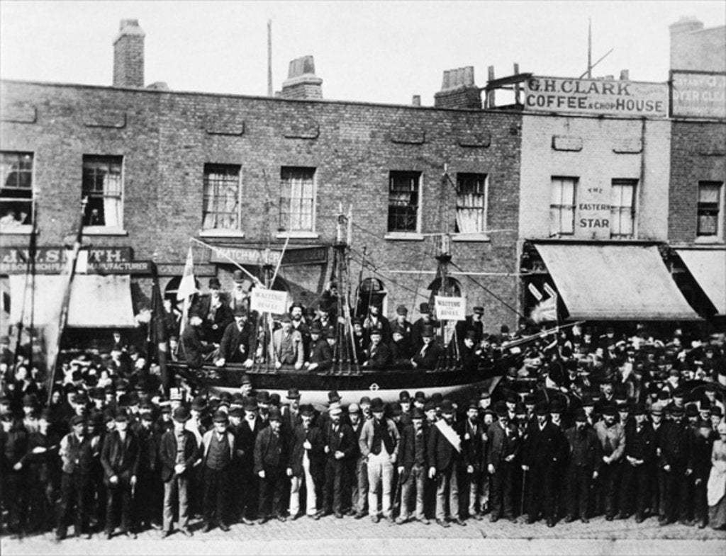 Detail of London Dock Strike, 1889 by English Photographer