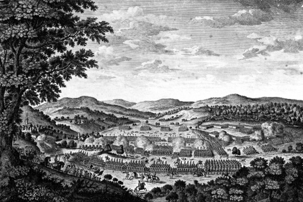 Detail of Battle of Reichenburg, 21st April 1757 by School English