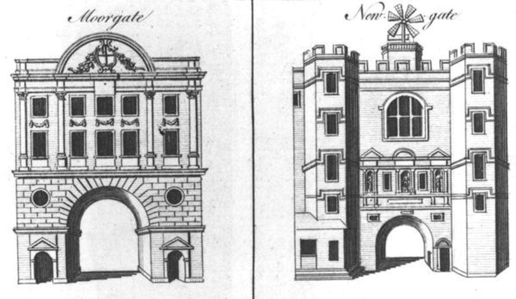 Detail of Moorgate and Newgate by School English
