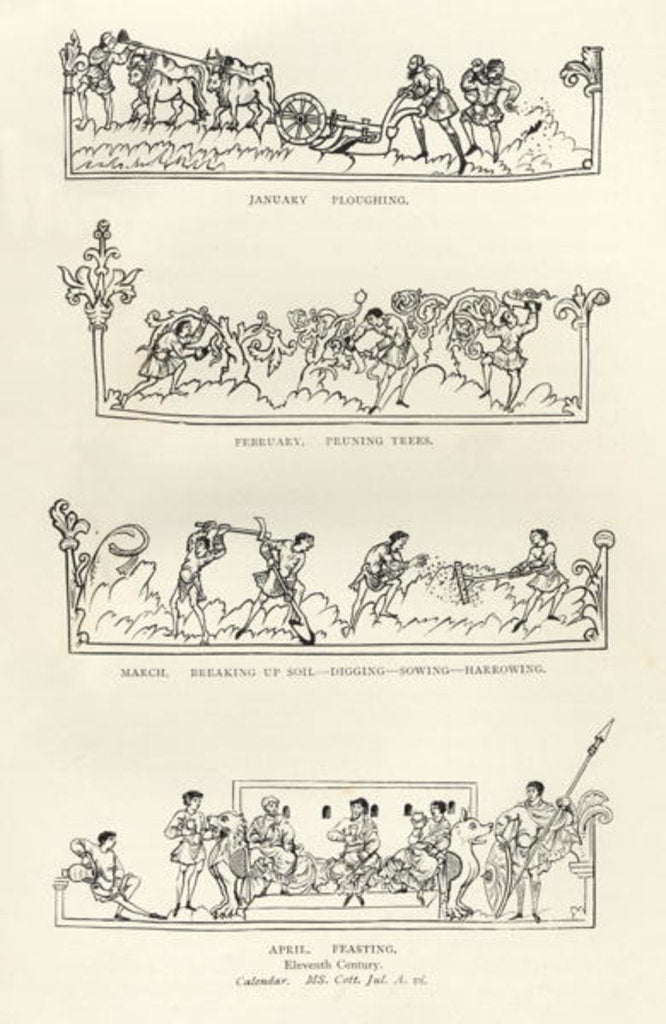 Detail of January, February, March and April by School English
