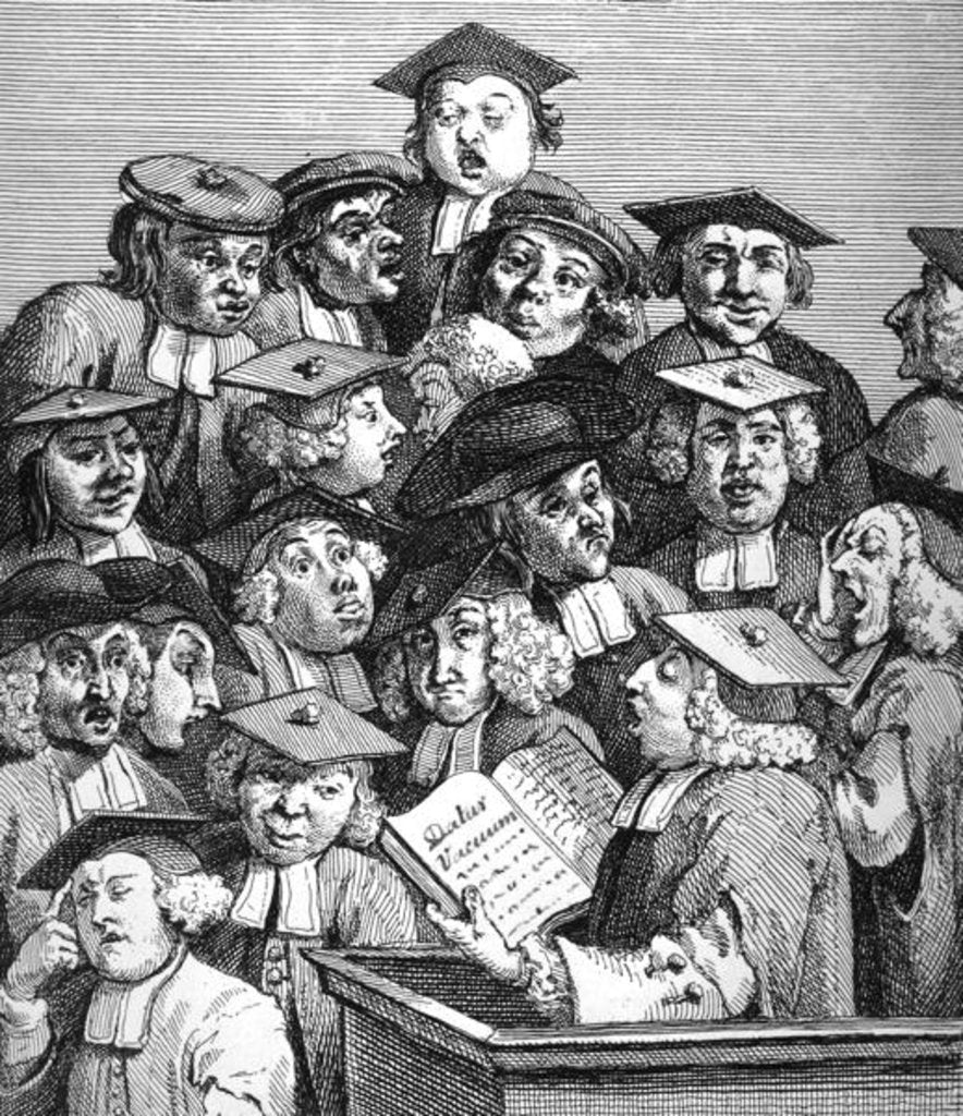 Detail of Scholars at a Lecture, 20th January 1736-37 by William Hogarth