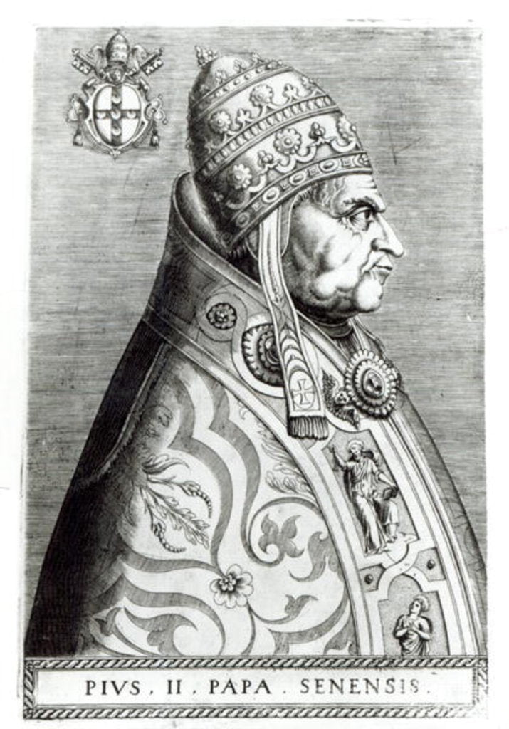 Detail of Portrait of Pope Pius II by School Italian