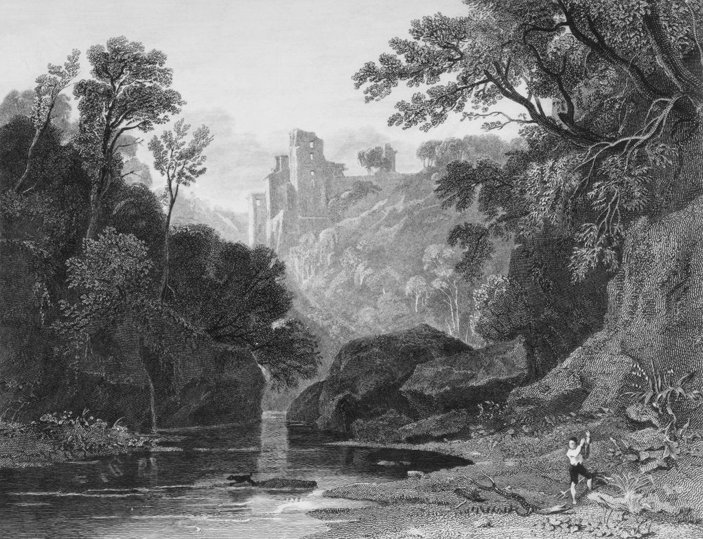 Detail of View of Roslin Castle by John Thomson
