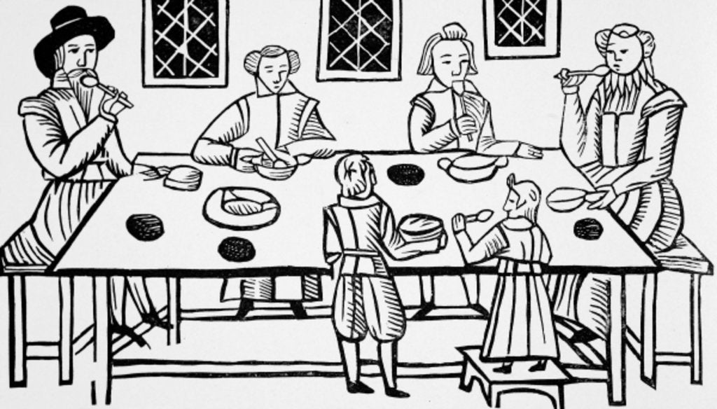 Detail of Dining at Home by English School