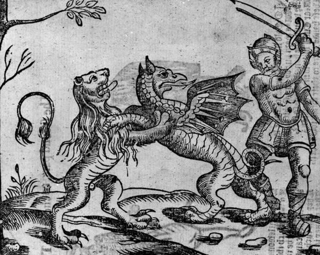 Detail of St George and the Dragon by School English