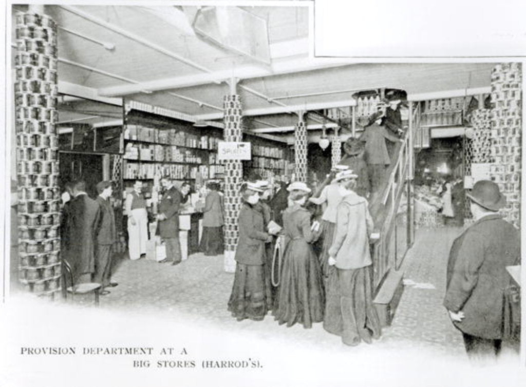 Detail of Harrods Provision Department, c.1901 by English Photographer