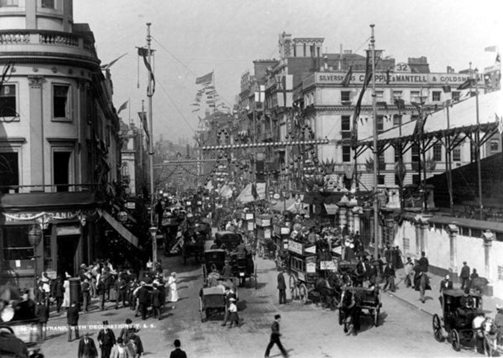 Detail of The Strand, London with Jubilee Decorations, 1897 by English Photographer