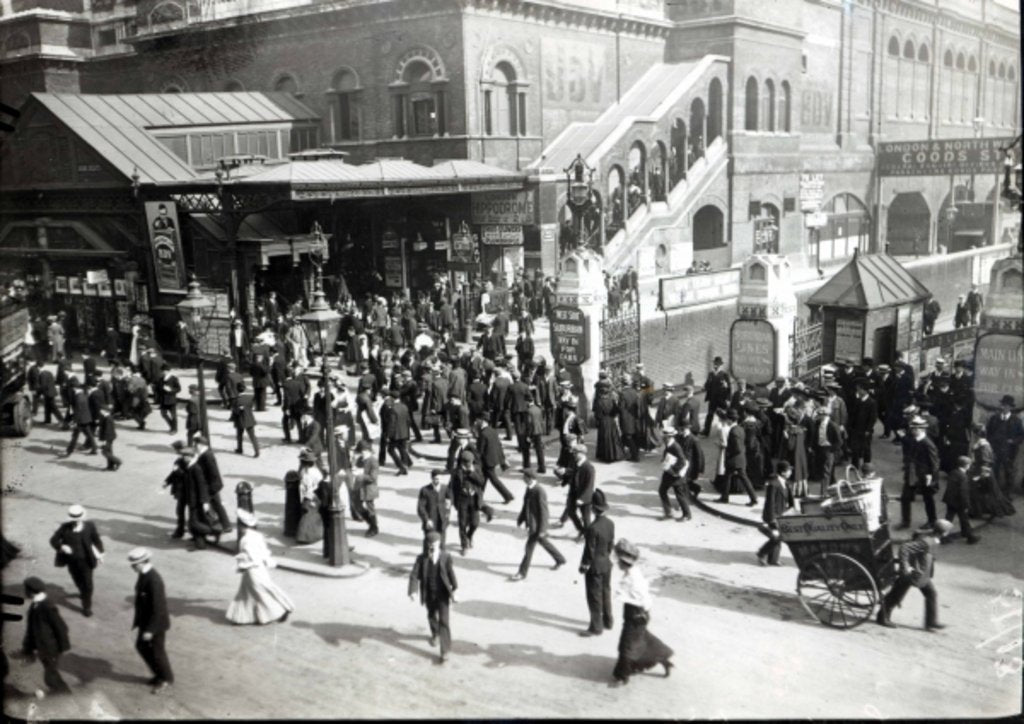Detail of Broad Street Railway Station, London, c.1890 by English Photographer