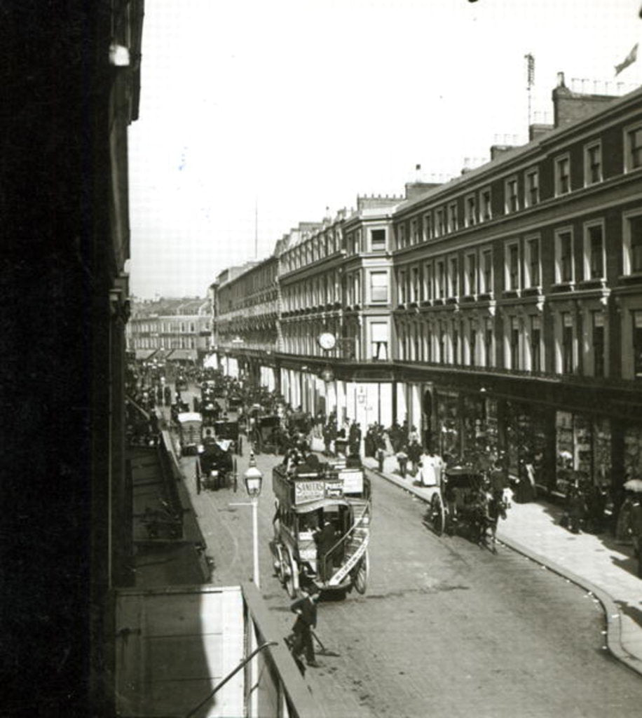 Detail of A View of Westbourne Grove, London, showing Whiteley's department store, c.1890 by English Photographer