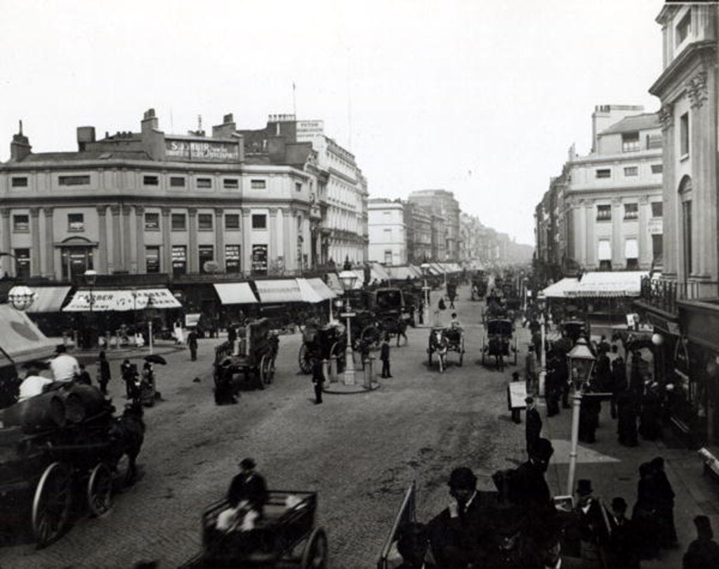 Detail of View down Oxford Street, London, c.1890 by English Photographer