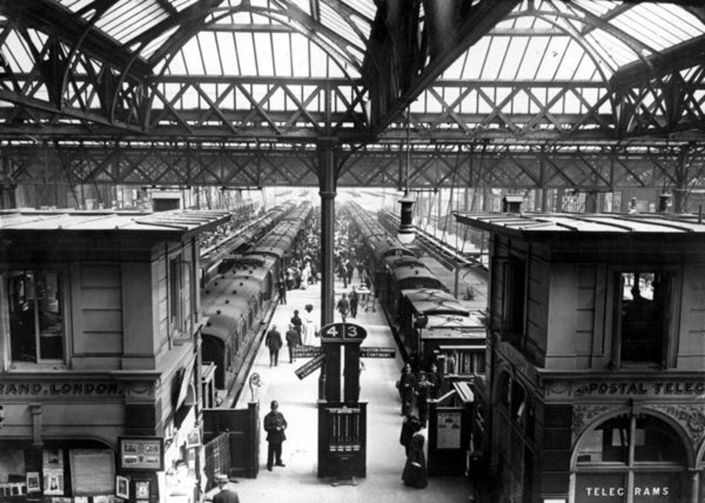 Detail of Interior of Charing Cross Station, London, c.1890 by English Photographer