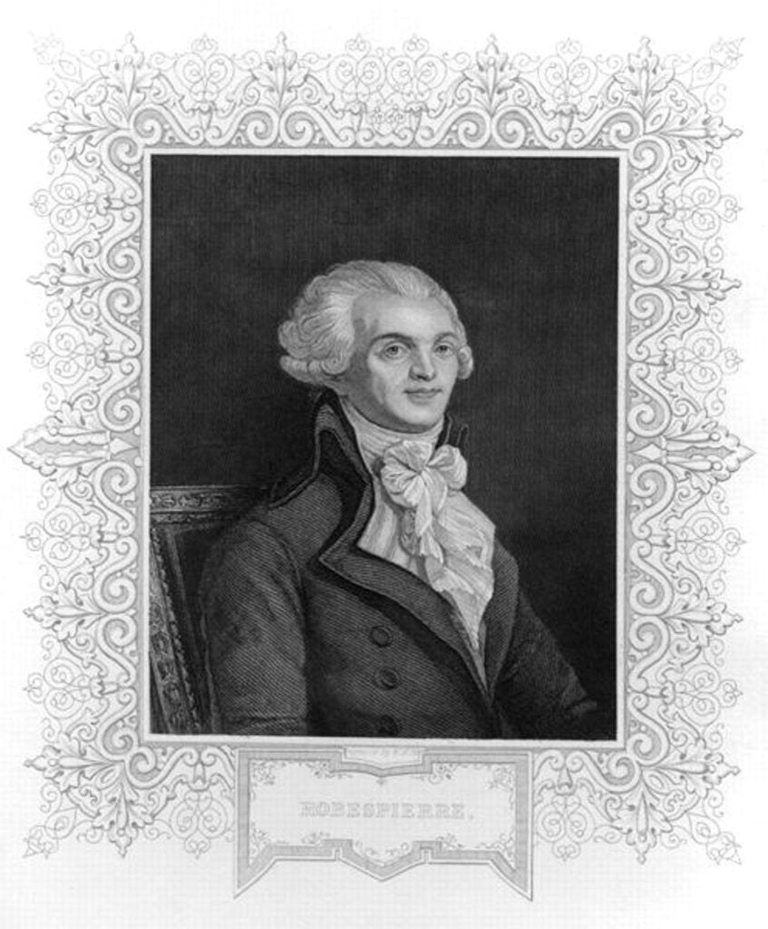 Detail of Portrait of Robespierre by School English