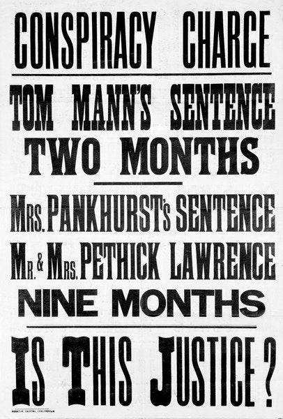 Detail of Suffragette hand bill and poster, c.1912 by Anonymous